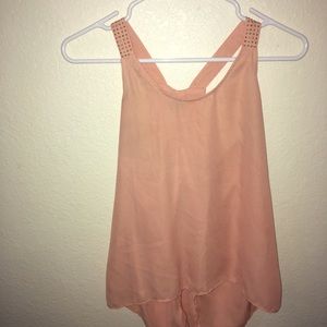 Light Pink Bedazzled Tank Top